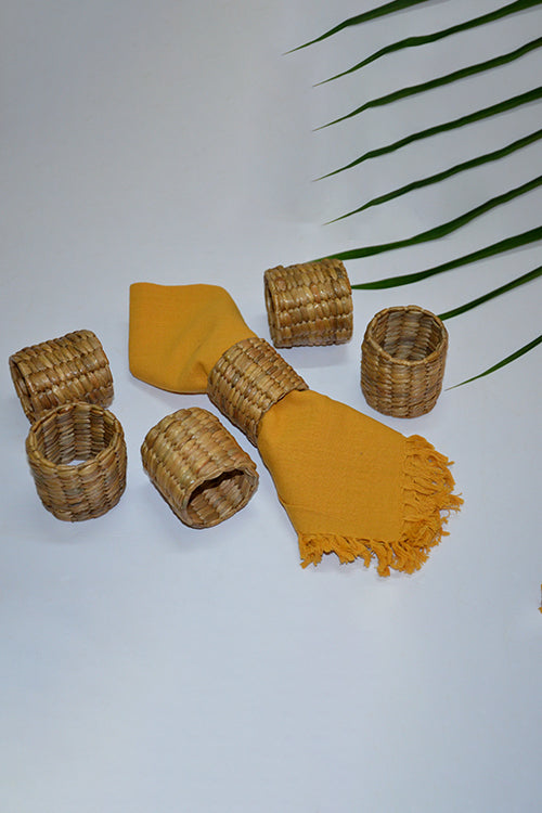 Dharini Water Hyacinth Napkin Rings (Set of 6)