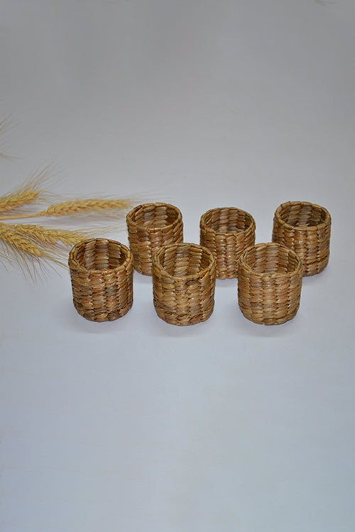 Dharini Water Hyacinth Napkin Rings (Set of 6)