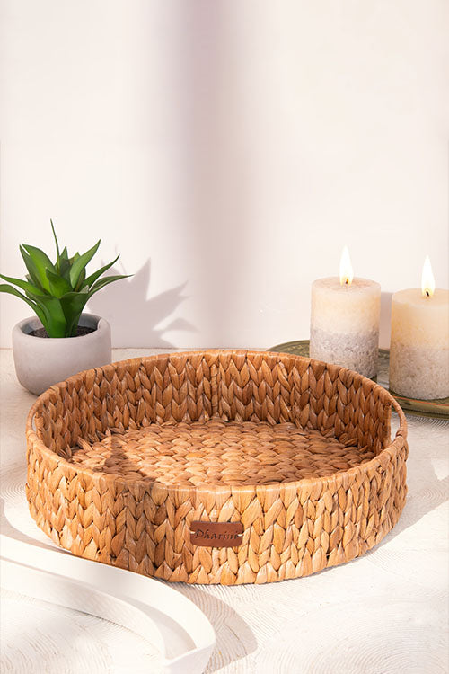 Dharini Water Hyacinth Round Tray