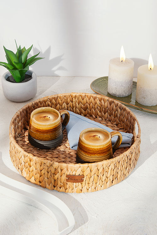 Dharini Water Hyacinth Round Tray