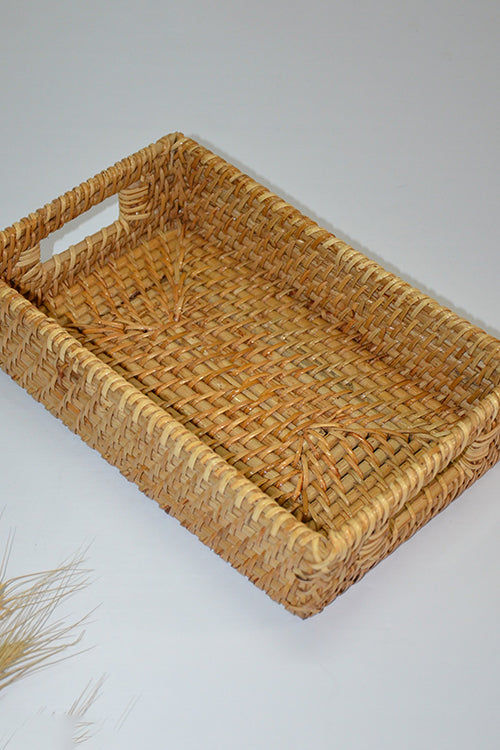 Dharini Cane Rectangular Utility Basket Natural