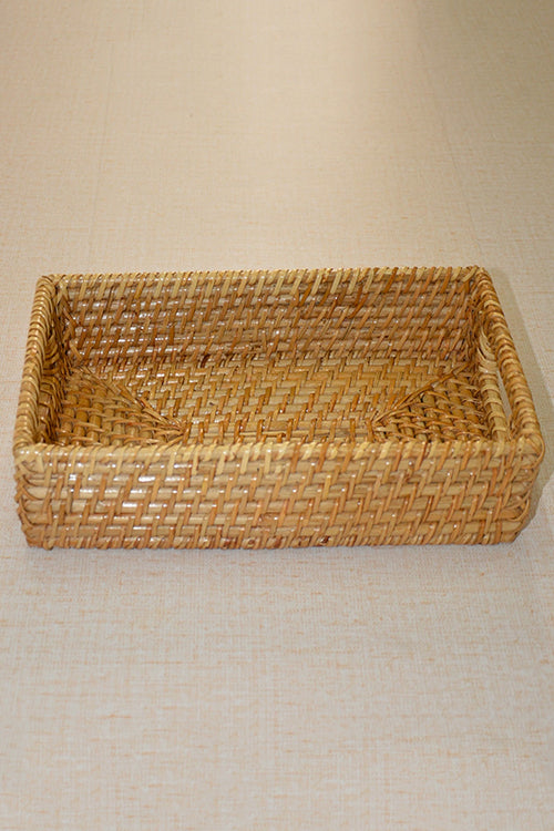 Dharini Cane Rectangular Utility Basket Natural
