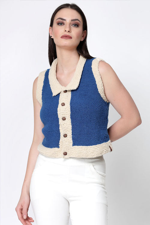 Faux fur 2025 sweater vest