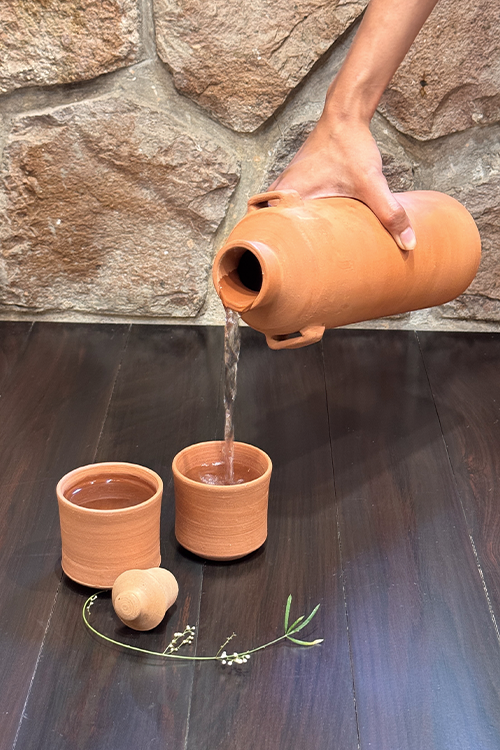 Antarang - Handcrafted Terracotta Water Bottle– Eco-Friendly & Sustainable