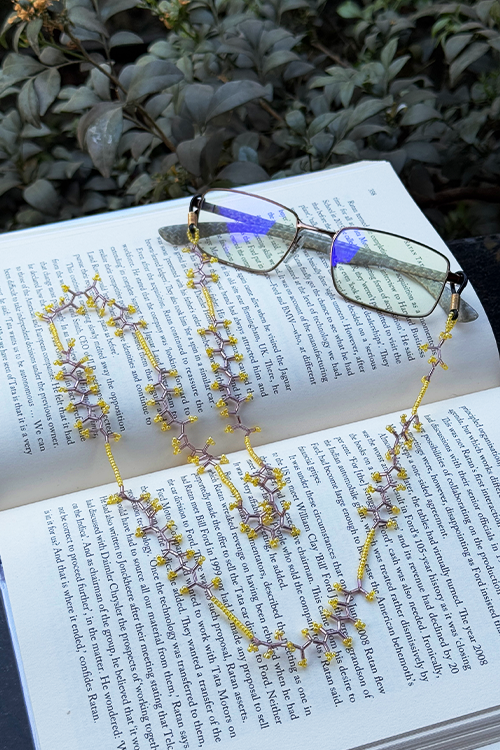 Antarang- Mystic Coral Spectacle Lanyard [Half Yellow]