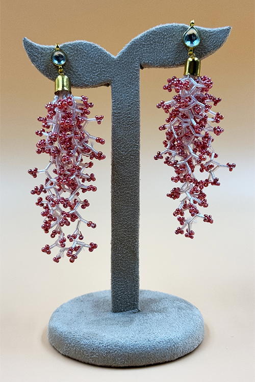Antarang- Scarlet Coral Earrings