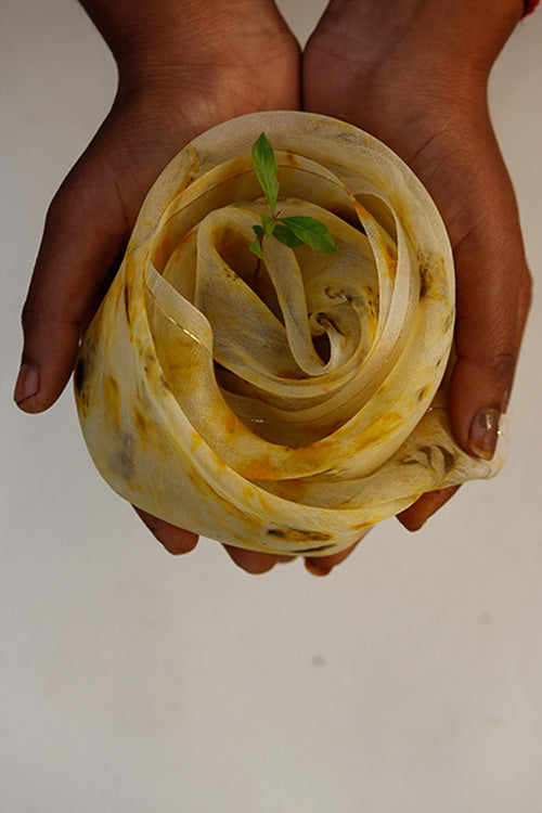 Mulya "Amina" Eco Printed Organza Yardage