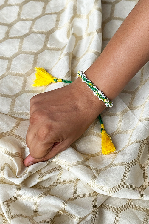 Antarang Yellow Green Bhai Rakhi