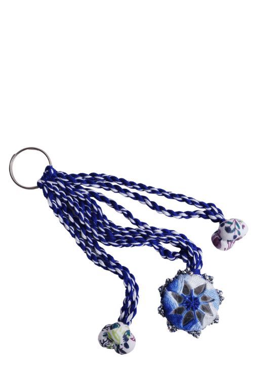 Antarang, Blue Key Chain, 100% Cotton. Hand Made By Divyang Rural Women