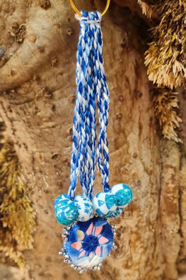 Antarang, Blue Key Chain, 100% Cotton. Hand Made By Divyang Rural Women