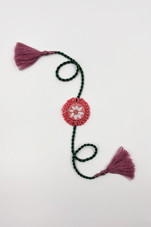 Antarang Pink Green Jumki Bhai Rakhi