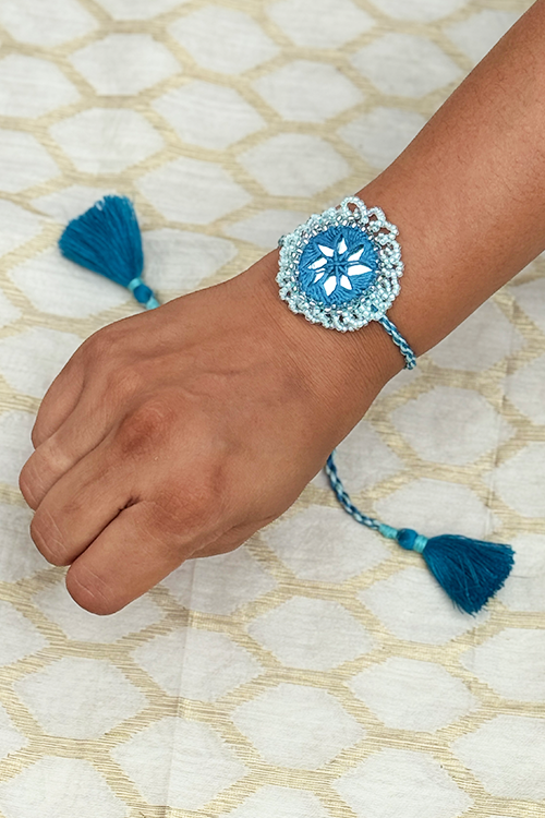 Antarang Asmani Jumki Bhai-Bhabhi Rakhi Set