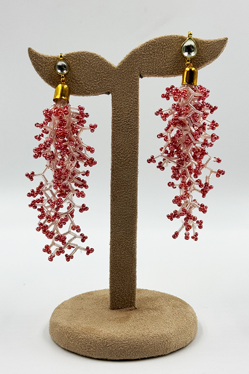 Antarang- Scarlet Coral Earrings