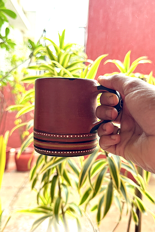 Antarang - Handcrafted Set Of 2 Mug And 1 Dabar