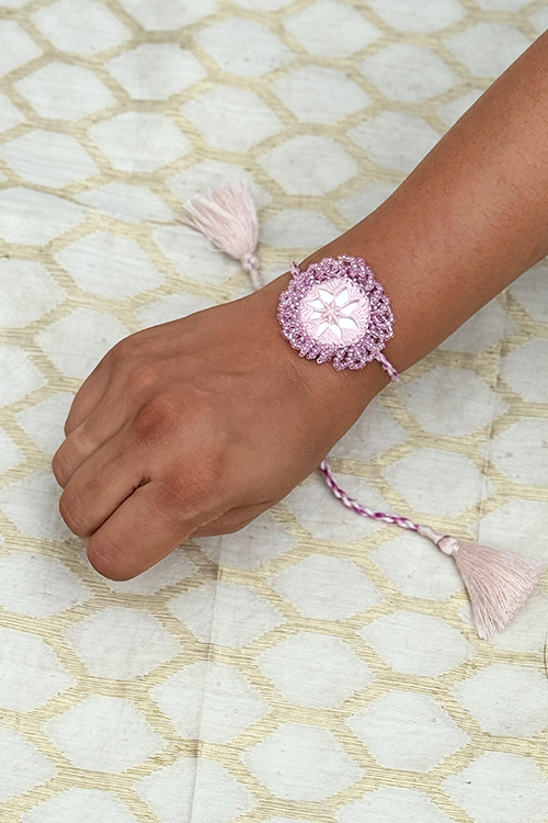 Antarang Lavendar Jumki Bhai-Bhabhi Rakhi Set