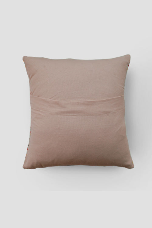 Asters Chainstitch Embroidered Cushion Cover -Pastel