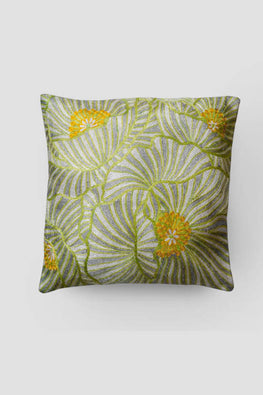 Poppies Chainstitch Embroidered Cushion Cover - Pastel