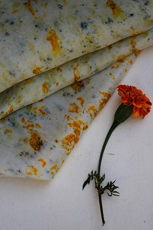 Mulya "JIYA" Eco Printed Habutai Silk Yardage