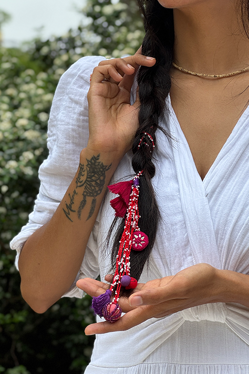 Antarang Pink Patwa-Ari Bhai-Bhabhi Rakhi Set