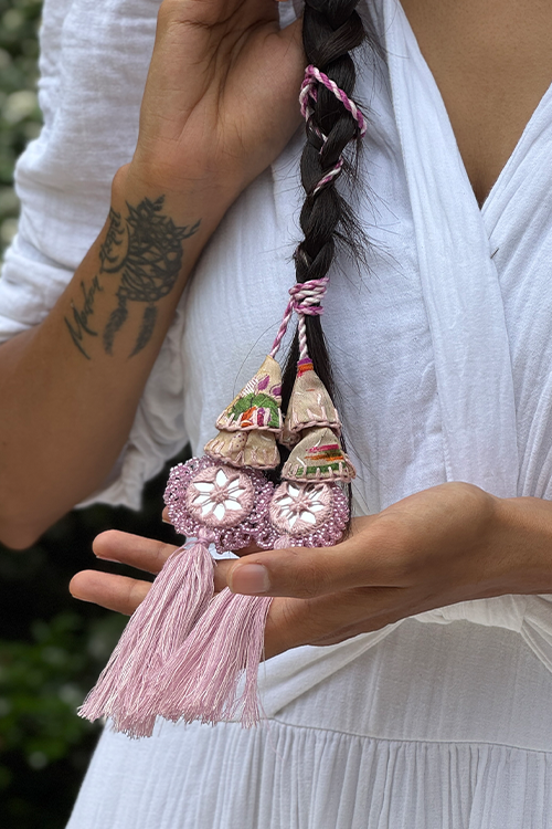 Antarang Lavendar Jumki Bhai-Bhabhi Rakhi Set
