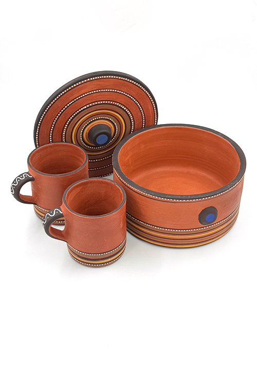 Antarang - Handcrafted Set Of 2 Mug And 1 Dabar