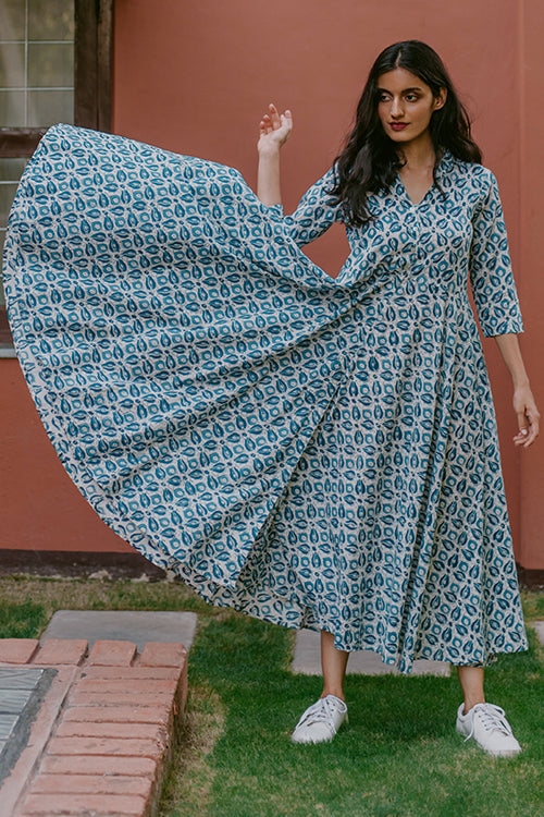 Okhai 'Edna' Cotton Hand Block Print Dress | Relove