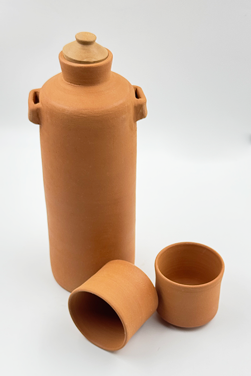 Antarang - Handcrafted Terracotta Water Bottle– Eco-Friendly & Sustainable
