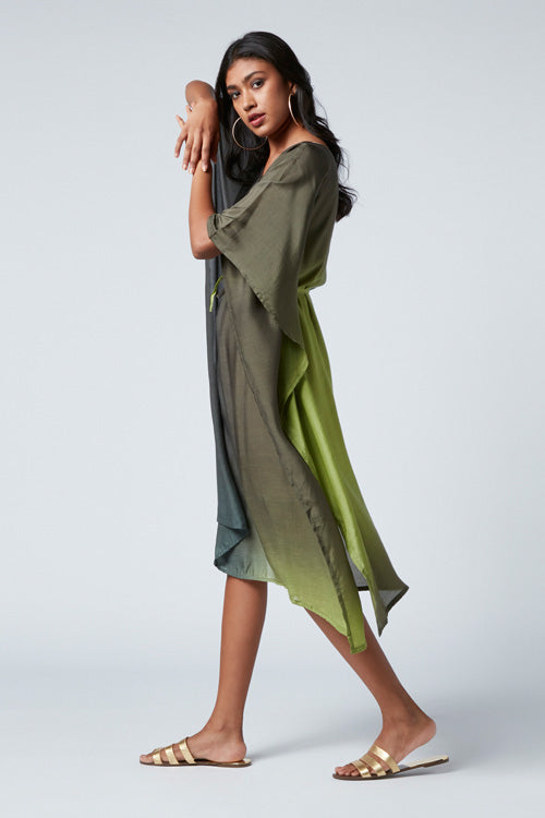 Okhai 'Daphne' Muslin Modal Ombre Kaftan Dress | Rescue