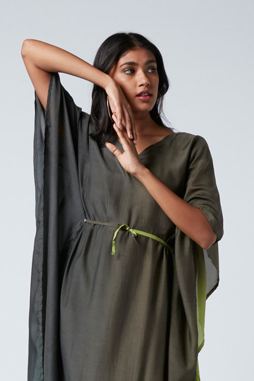 Okhai Daphne Muslin Modal Ombre Kaftan Dress Online