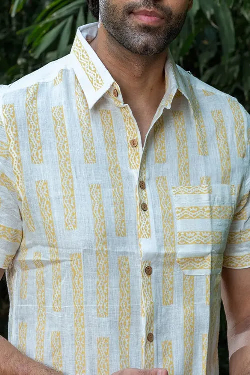 Craftroots Hand-Block Printed Cotton Shirt – Okhaistore