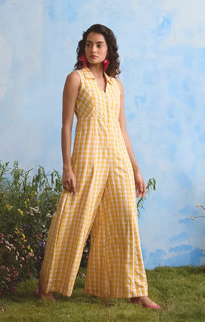 Okhai "Ambrosia" Cotton Handloom Sleeveless Jumpsuit