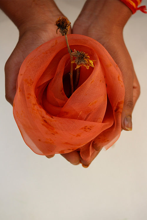 Mulya "Anji" Eco Printed Organza Yardage