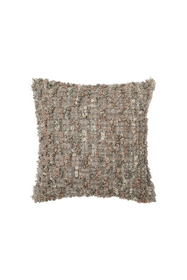 Gunjan Handwoven Cushion Cover-Pewter