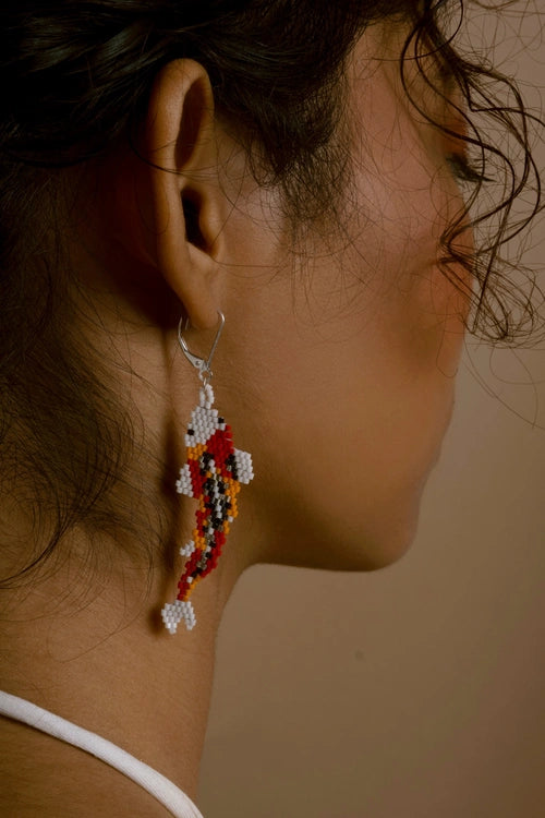 Melo Studio Koi Hand Beaded Earrings