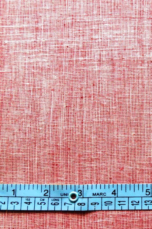 Moralfibre Fabric Is 100% Cotton Organic Handspun Handwoven, Red & Cream Natural  Yarn Dyed Fabric