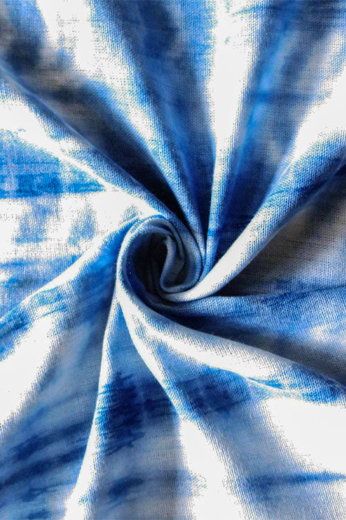 Moralfibre Fabric Is 100% Cotton Organic Handspun Handwoven, Natural Tie & Dyed  Indigo And White Fabric