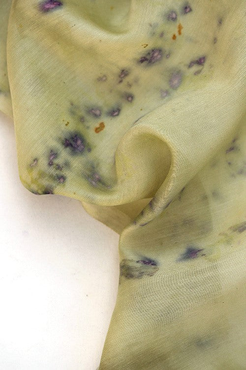 Mulya "Shesham" Eco Printed Chanderi Yardage