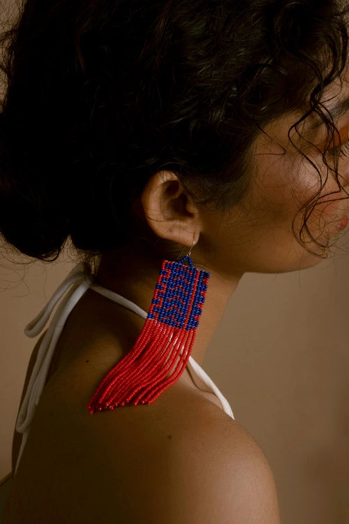 Melo Studio Neelakshi Hand Beaded Earrings