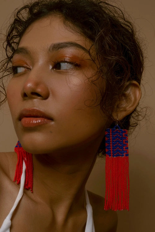Melo Studio Neelakshi Hand Beaded Earrings
