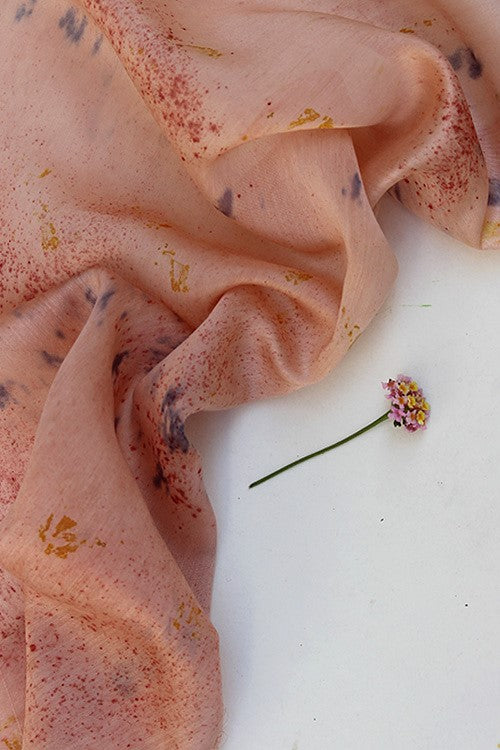 Mulya "Nella" Eco Printed Chanderi Yardage