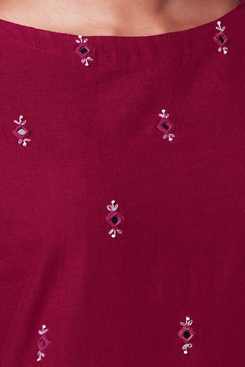 Okhai 'Passion' Embroidered Cotton Kurta| Rescue