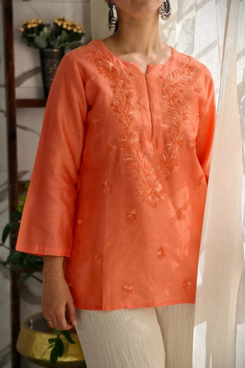 Phae Shreya Top In Pastel Coral