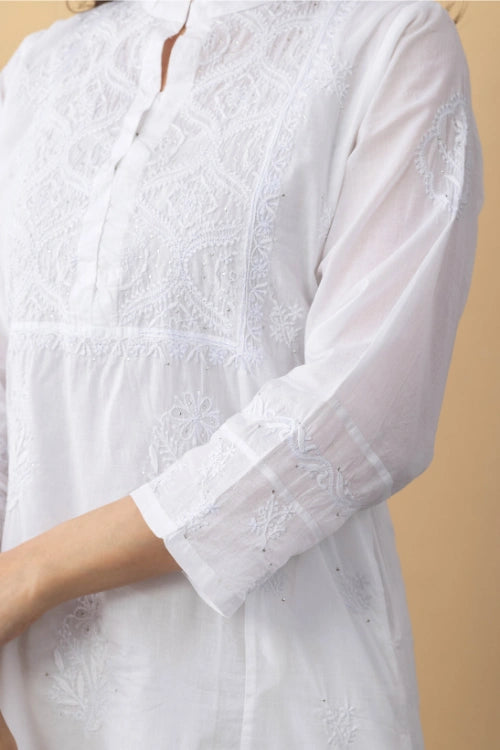 Phae Sunflower Kurta In Mulmul