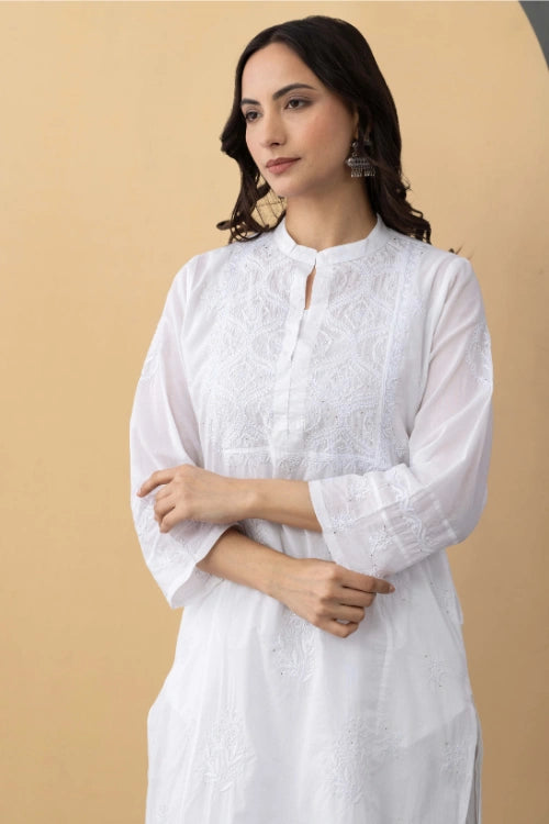 Phae Sunflower Kurta In Mulmul