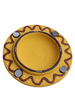 Antarang- Terracotta- Handcrafted- Yellow Long Diya