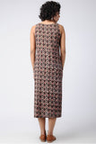 Dharan 'Tile Design Dress' Brown Block Printed Dress