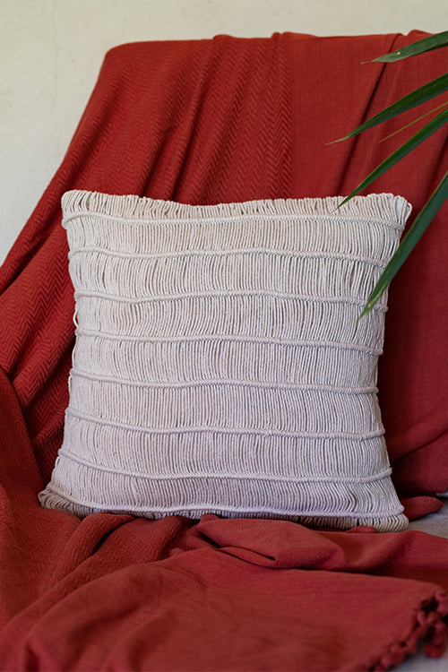 108Knots Meander Hand-Knotted Cushion Cover (Single Pc)