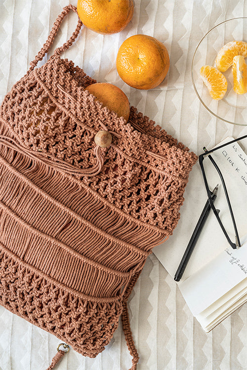 Summer Bloom Hand-Knotted Bag Pack