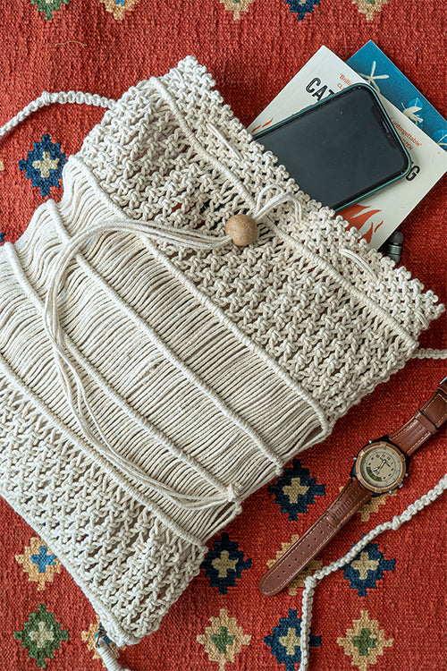 Summer Bloom Hand-Knotted Bag Pack