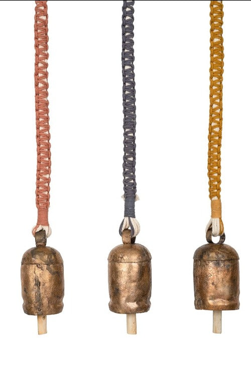 108Knots Intertwined Hand-Knotted Wind Chime with Metal Bell(Long)